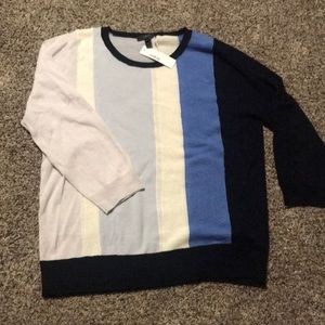 NWT  Jcrew merino wool texture-panel sweater